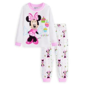 Zweiteiliger weißer Pyjama mit Minnie-Mouse-Motiv