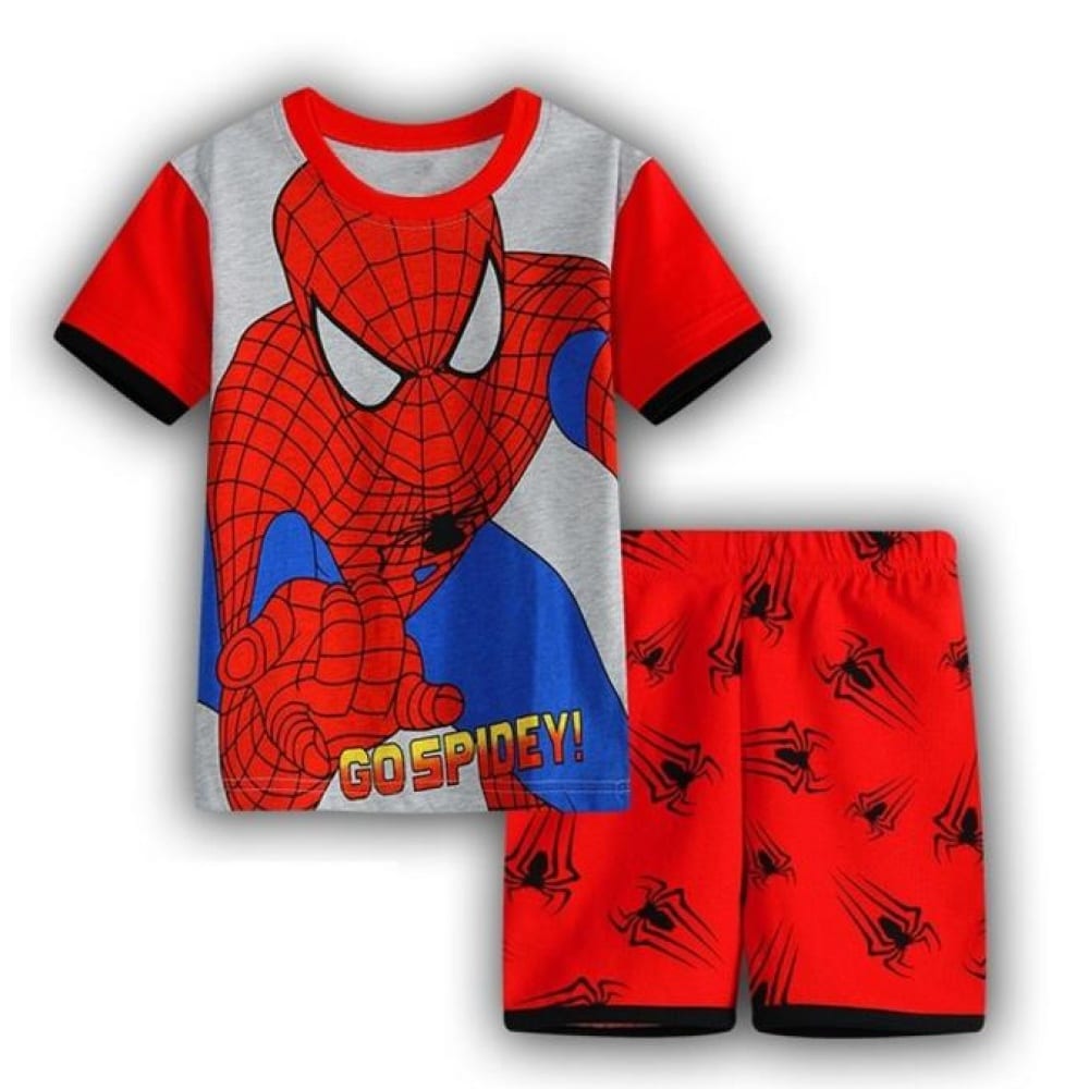 Zweiteiliger Spiderman-Pyjama aus sehr hochwertiger, modischer Baumwolle