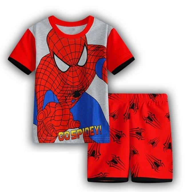 Zweiteiliger Spiderman-Pyjama aus sehr hochwertiger, modischer Baumwolle