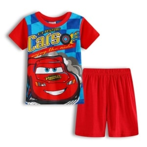 Cars Sommerpyjama aus Baumwolle für Jungen mit modischen roten Shorts sehr hohe Qualität