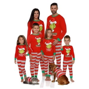 Pyjama-Set T-Shirt und Hose Frohe Weihnachten für die ganze Familie sehr hohe Qualität und Mode