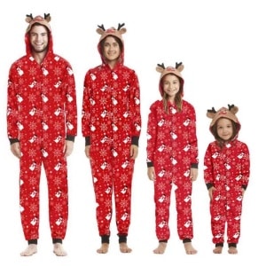 Weihnachtspyjama mit Schneemännern für die modische Familie