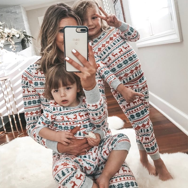 Weihnachtspyjama Familie - Matching Weihnachtsoutfits Für Baby, Kinder & Erwachsene