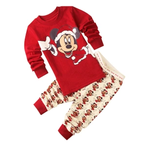 Pyjama-Set Mickey als modischer Weihnachtsmann, hohe Qualität