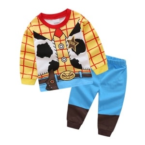 Kinder-Pyjama-Set Toy Story mit weißem Hintergrund