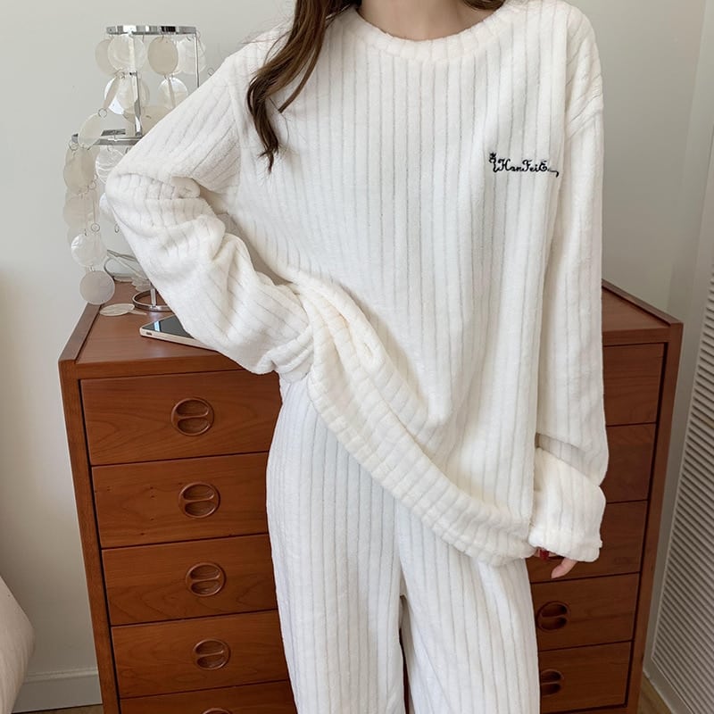 Produktbild von Zweiteiliger Flanell-Fleece-Pyjama Für Frauen